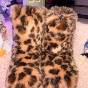 Leopard Print Women's Winter Boots